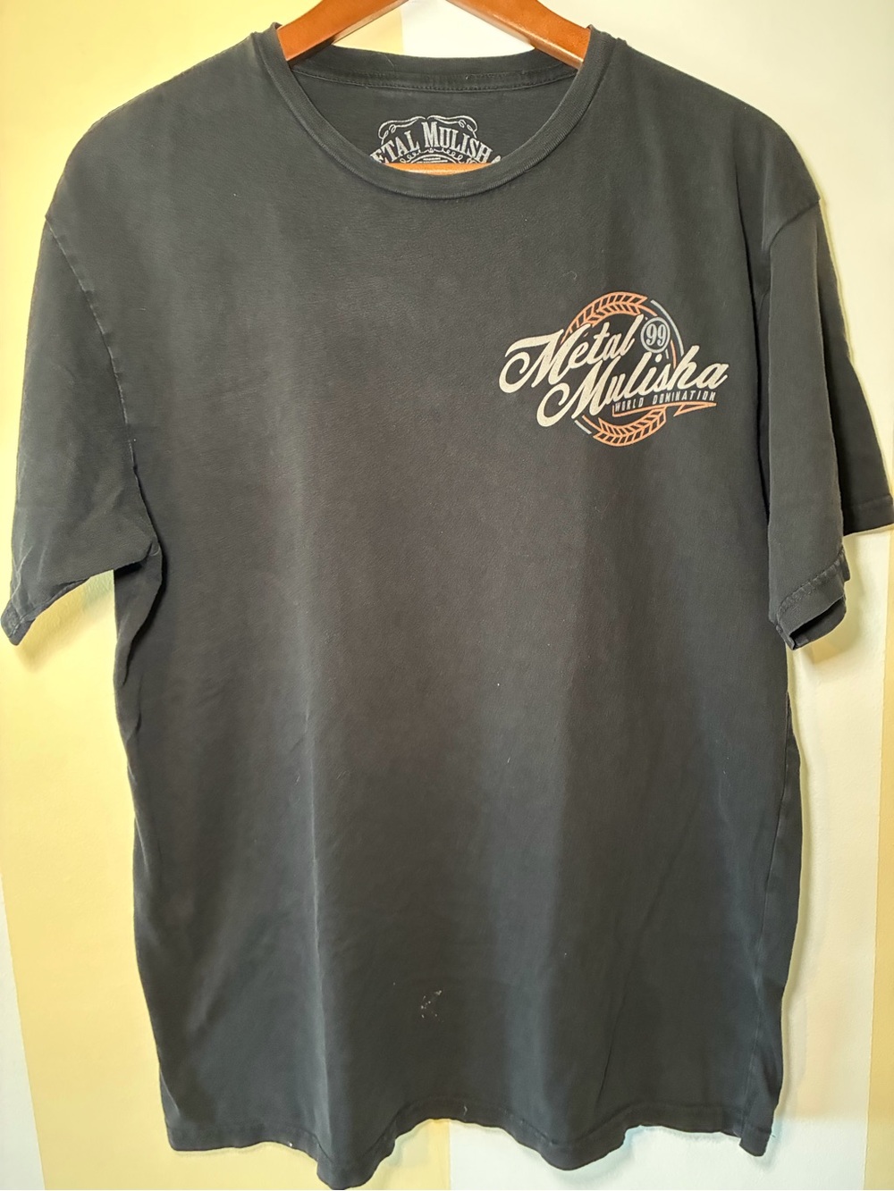 Metal Mulisha World Domination Graphic T Shirt Black Gold Men Large